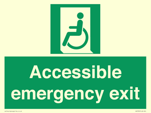 Accessible emergency exit (left)